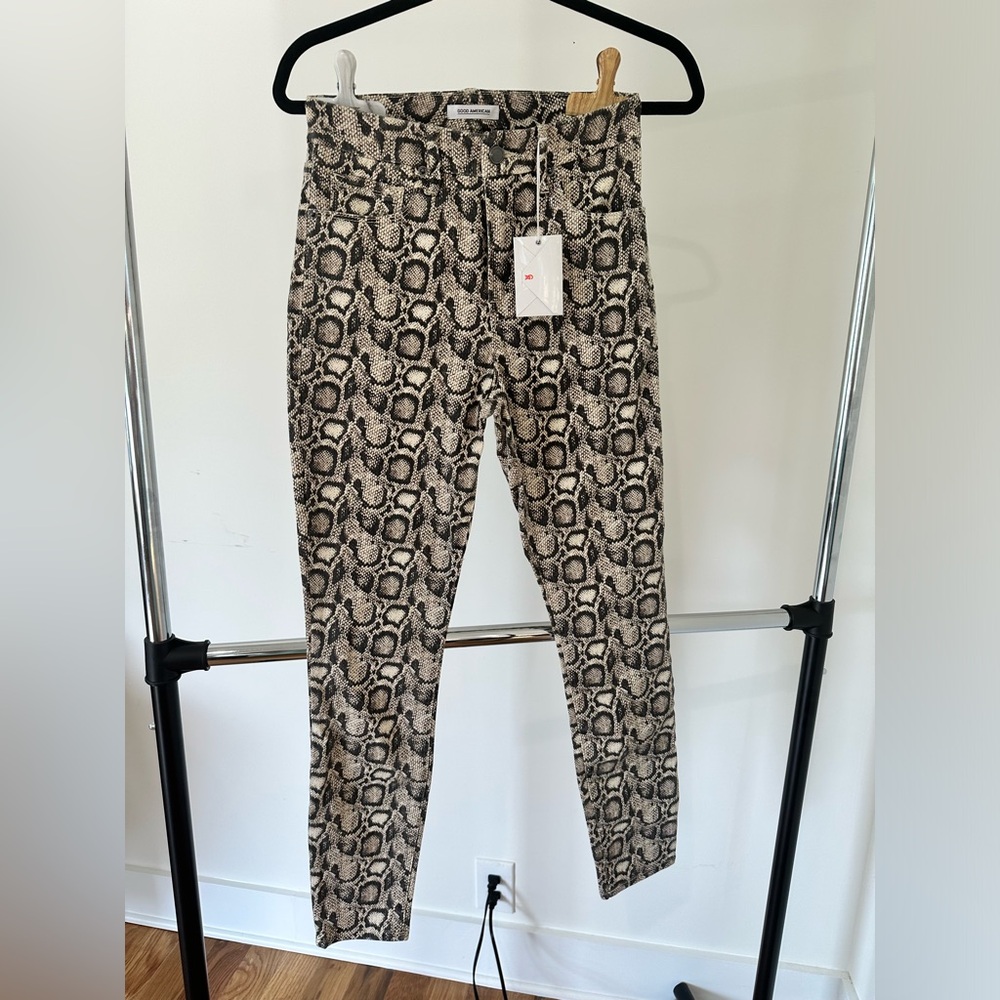 Good American Good Legs Snake Skin Patterned Skinny Jeans - Size 6/28